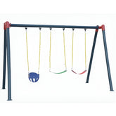 Metal 3 Seater Swing Set for Ground or Sand - 220CM